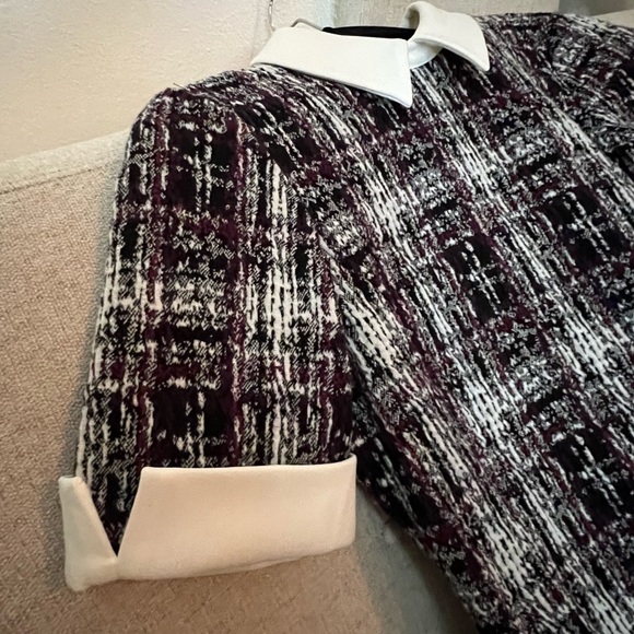 DKNY Black, white and purple plaid dress! - Picture 3 of 7